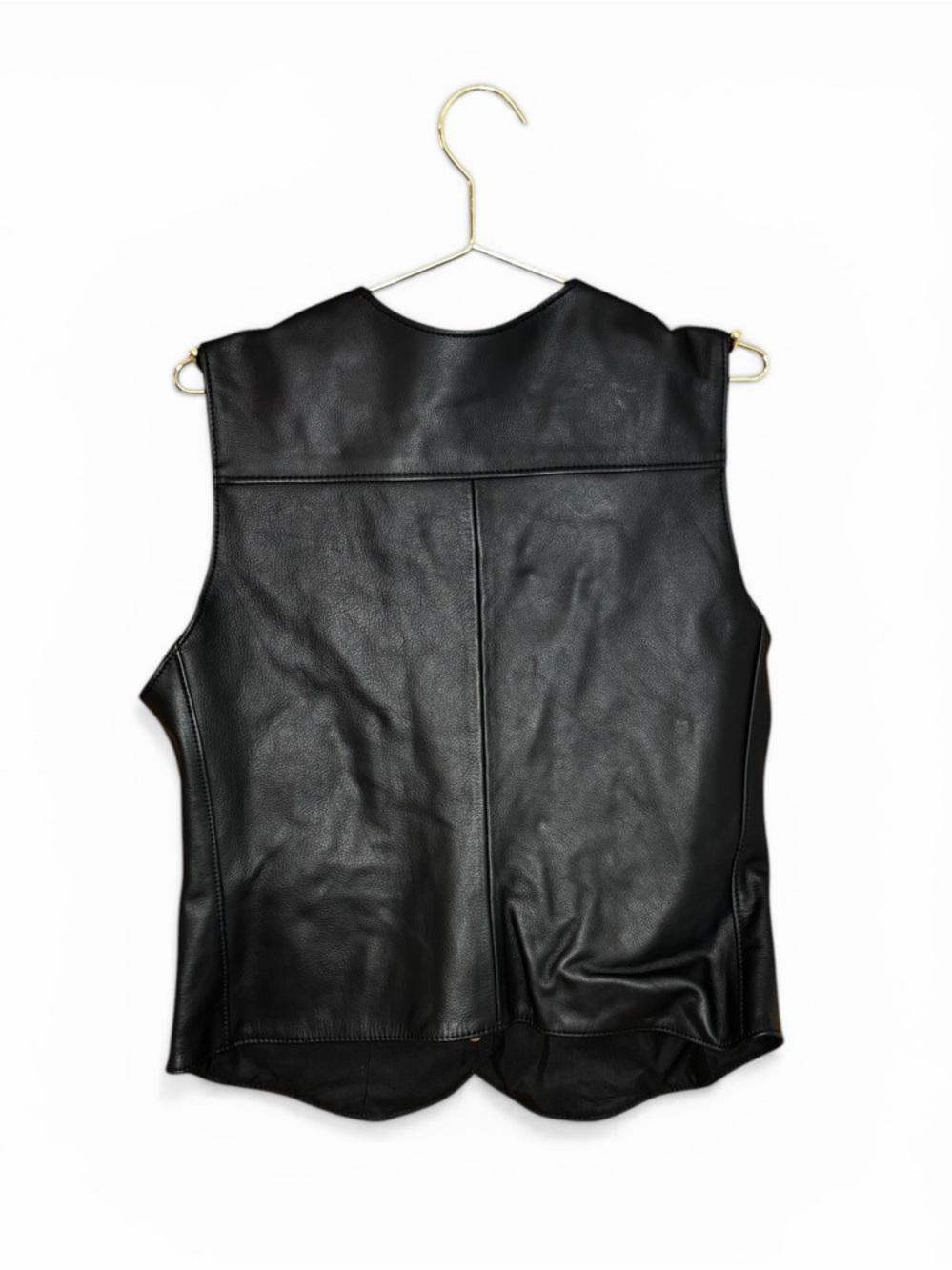New Harley Davison Leather Vest Womens Large “Basic Skins” Vintage 90s USA Made - Picture 3 of 7